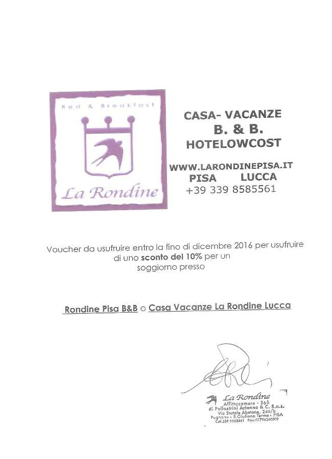 Appartamento La Rondine Lucca